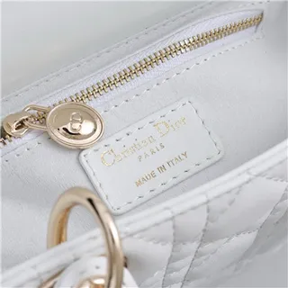 Dior Lady Dior বার্গন্ডি কুইল্টেড ক্যানেজ টপ-হ্যান্ডেল টোট ব্যাগ 11