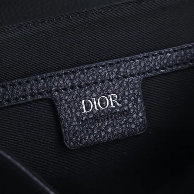 Dior Bolso de Silla Negro Cuero Granulado Bolso Cruzado 3