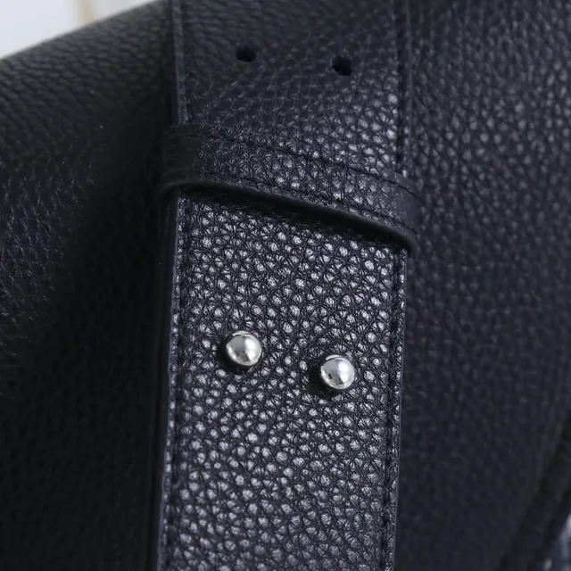Dior Saddle 黑色 米色 不对称 翻盖 压纹皮革 马鞍包 6
