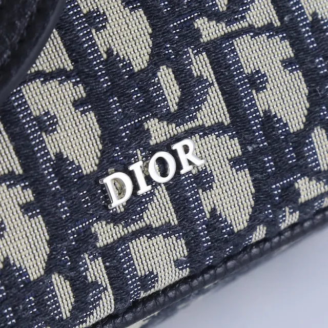 Dior Saddle 黑色 米色 不对称 翻盖 压纹皮革 马鞍包 7