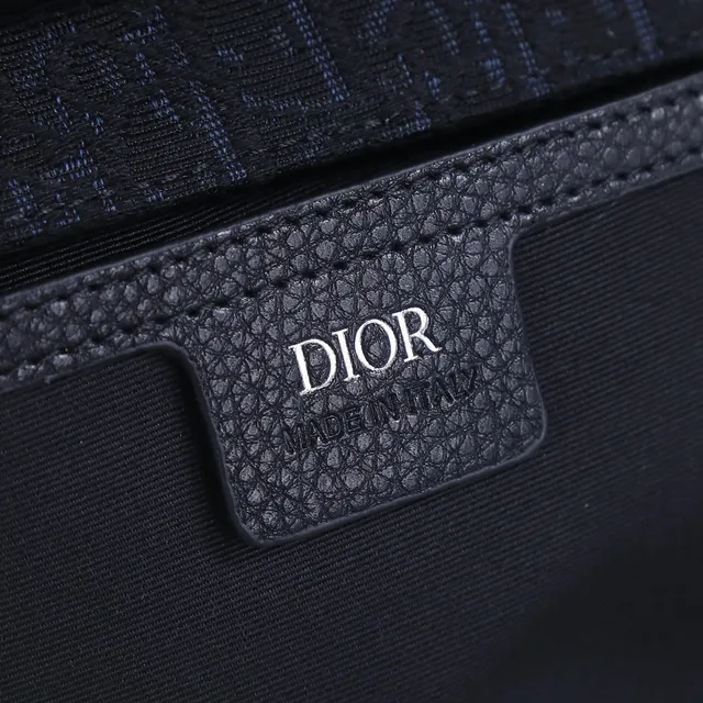 Dior Saddle 黑色 米色 不对称 翻盖 压纹皮革 马鞍包 10