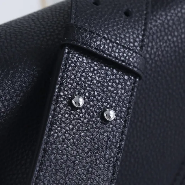Dior Saddle 黑色 米色 不对称 翻盖 压纹皮革 马鞍包 14