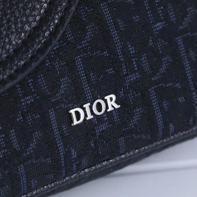 Dior Saddle 黑色 米色 不对称 翻盖 压纹皮革 马鞍包 16
