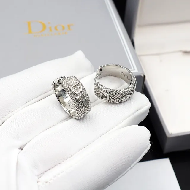 Dior Tribales Chevron Monogram Anéis de Prata 5