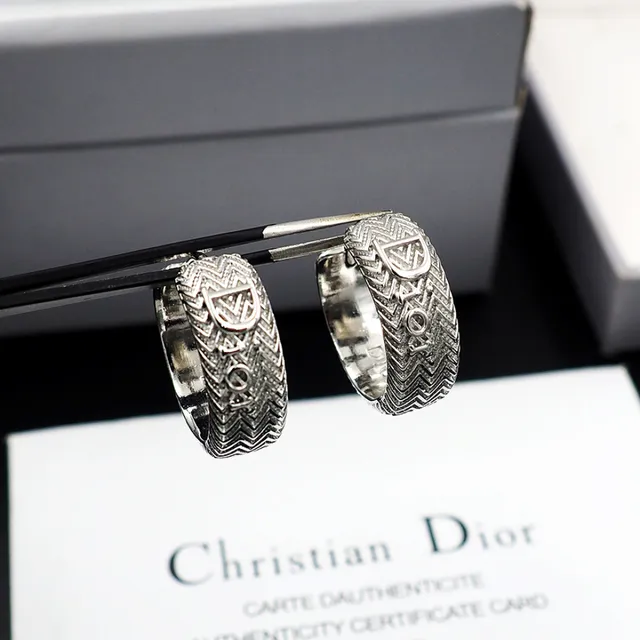 Dior Tribales Chevron Monogram Anéis de Prata 7