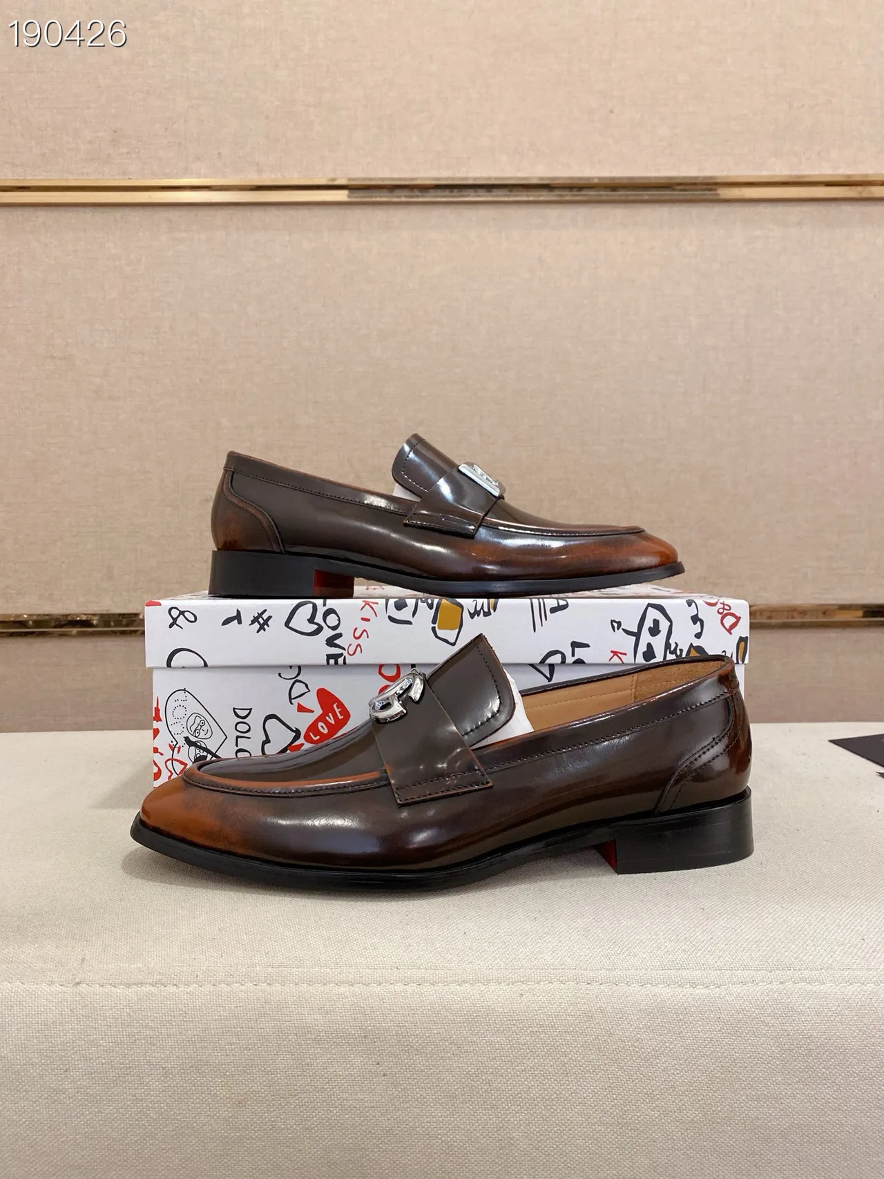 Dolce & Gabbana Portofino Two-Tone Brown Leather Loafers 3