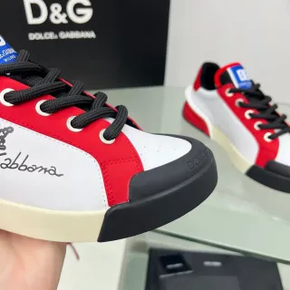 Dolce & Gabbana Signature Tênis Lifestyle Vermelho Branco Preto