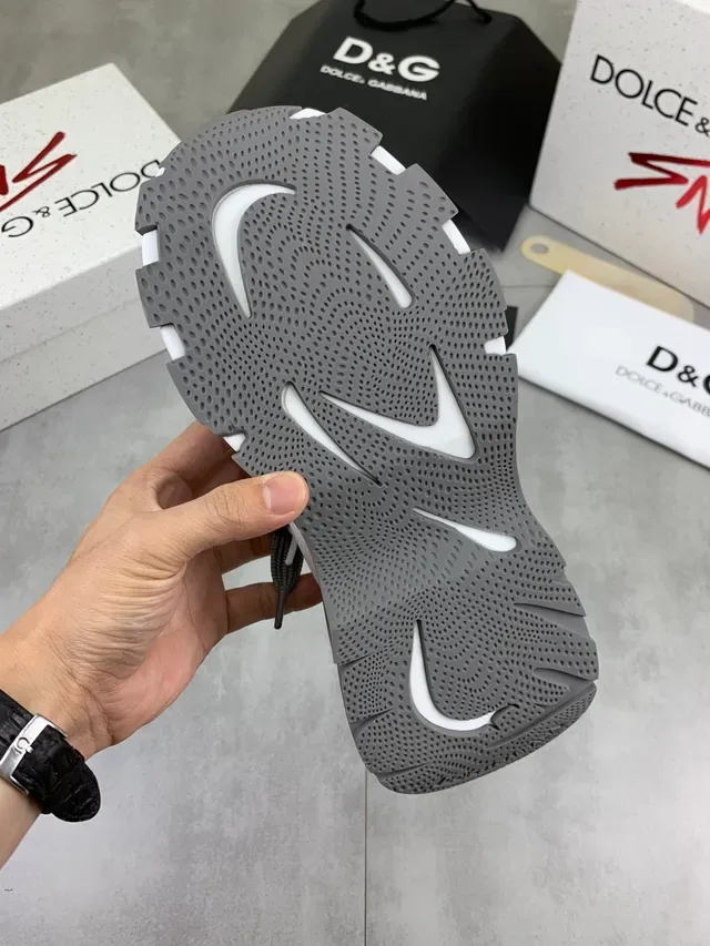 Dolce & Gabbana NS1 Suela Blanca Gris Upper Material Mixto Zapatillas Chunky 2