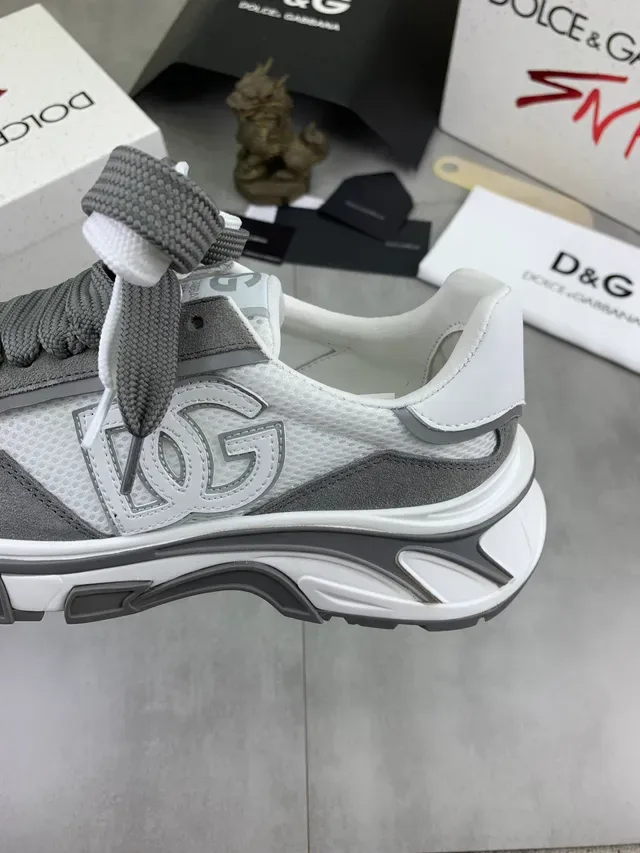 Dolce & Gabbana NS1 Suela Blanca Gris Upper Material Mixto Zapatillas Chunky 4