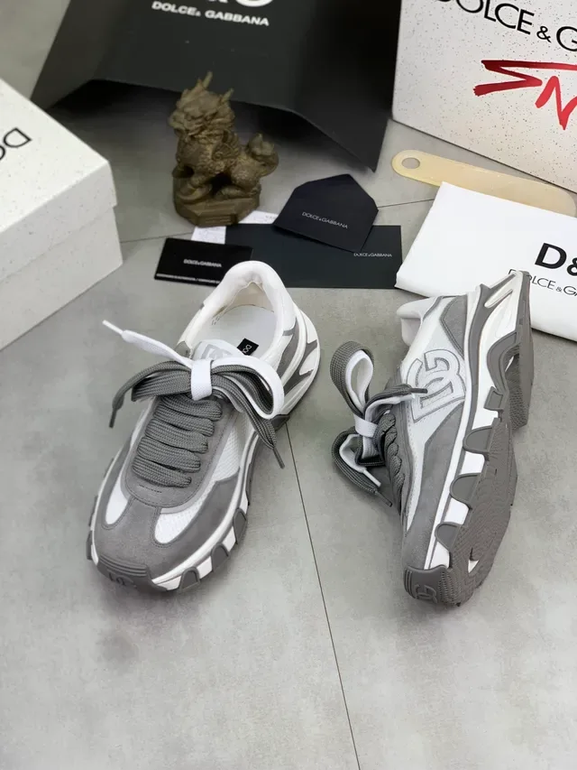 Dolce & Gabbana NS1 Suela Blanca Gris Upper Material Mixto Zapatillas Chunky 5