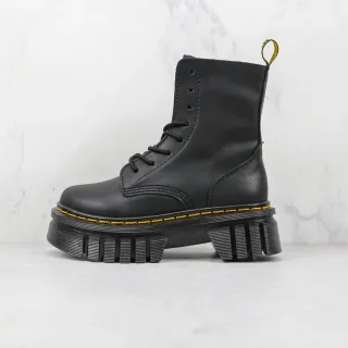 Dr. Martens Jadon काली पीली चंकी प्लेटफॉर्म सोल वेल्ट स्टिचिंग मार्टिन बूट्स
