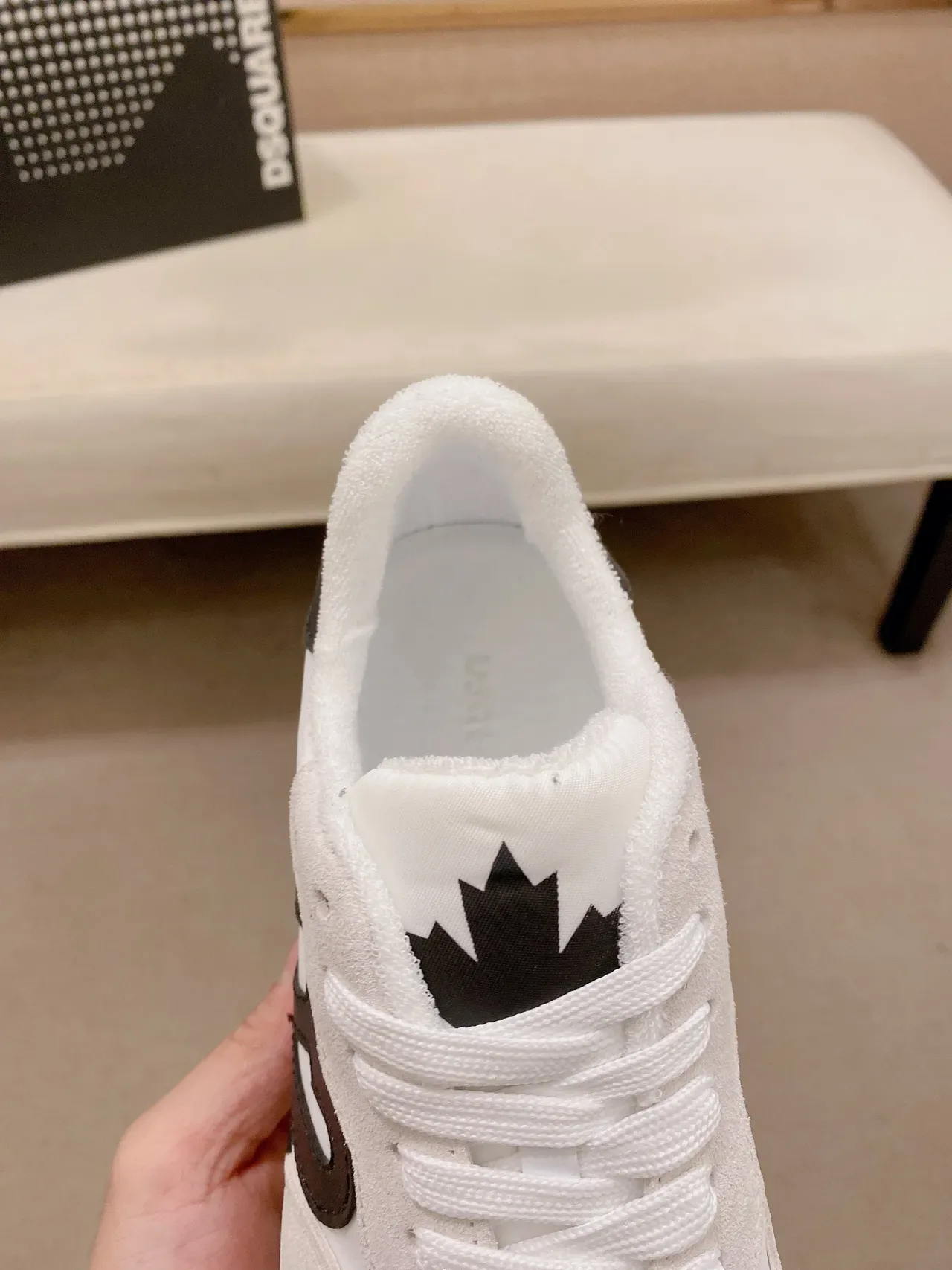 Dsquared2 ICON Off-White and Black sneakers lifestyle 6