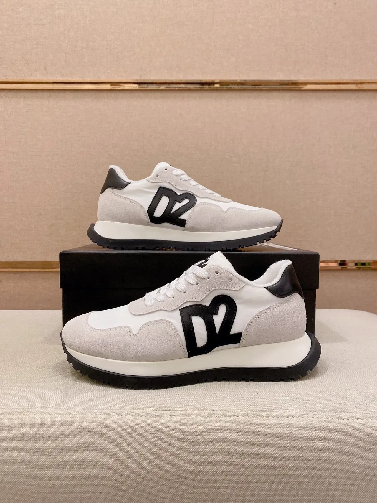 Dsquared2 ICON Off-White and Black sneakers lifestyle 7