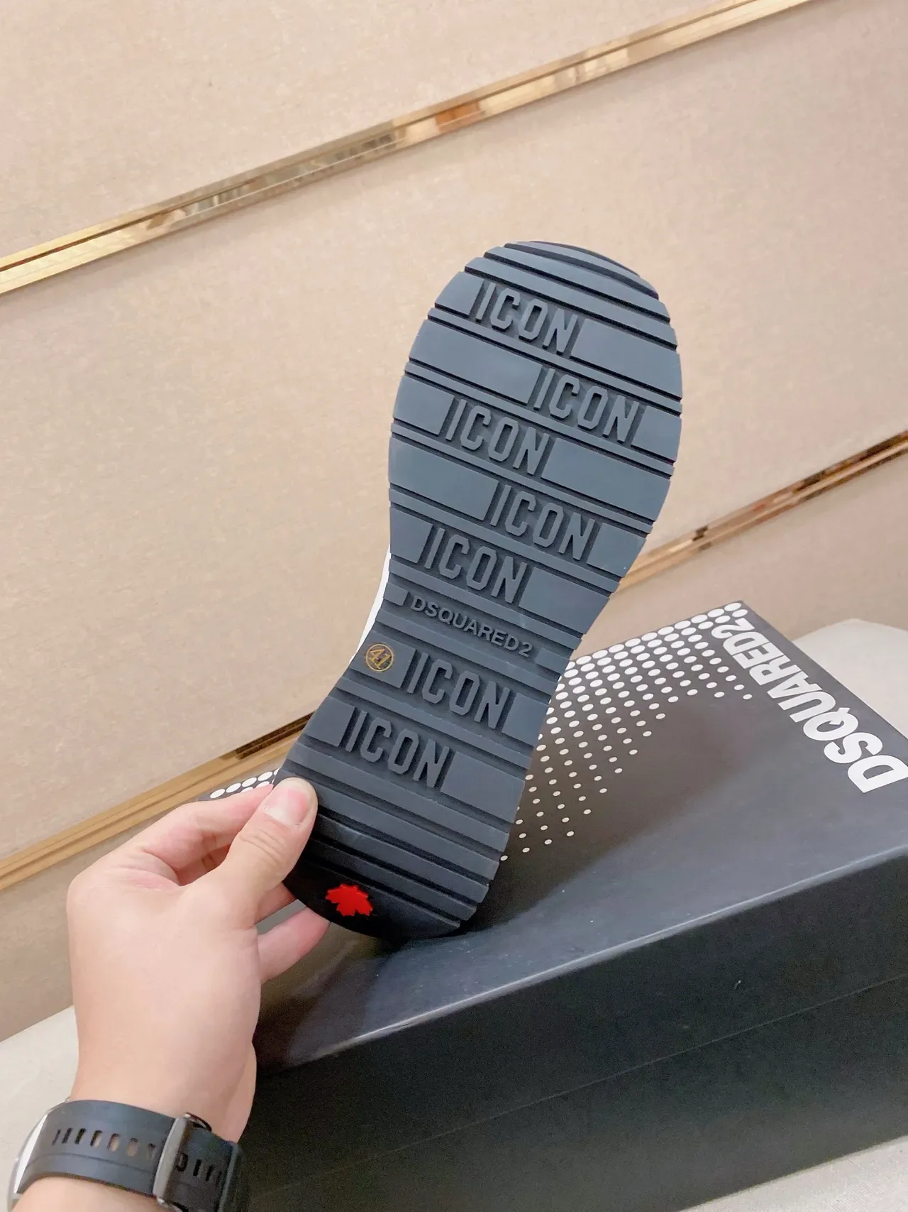 Dsquared2 ICON Off-White and Black sneakers lifestyle 9