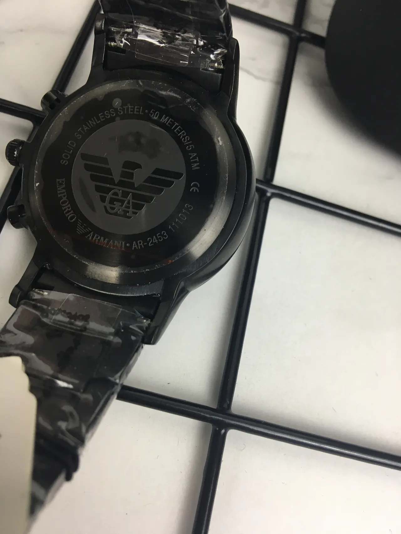 Emporio Armani 计时 黑色表盘 金色点缀 石英腕表 2