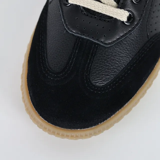 Fendi Black Beige Perforated Leather Suede Paneling Lifestyle Sneakers 5