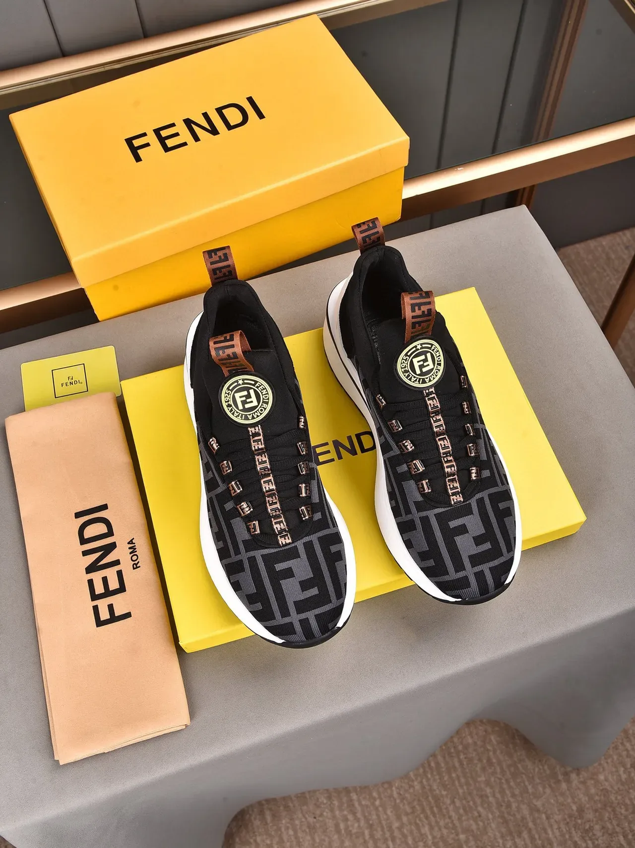 Fendi FF Monogram Slip-On Lifestyle Sneakers 2