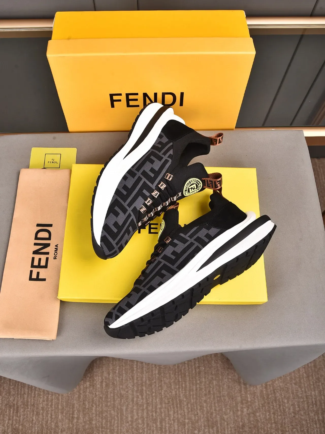 Fendi FF Monogram Slip-On Lifestyle Sneakers 3