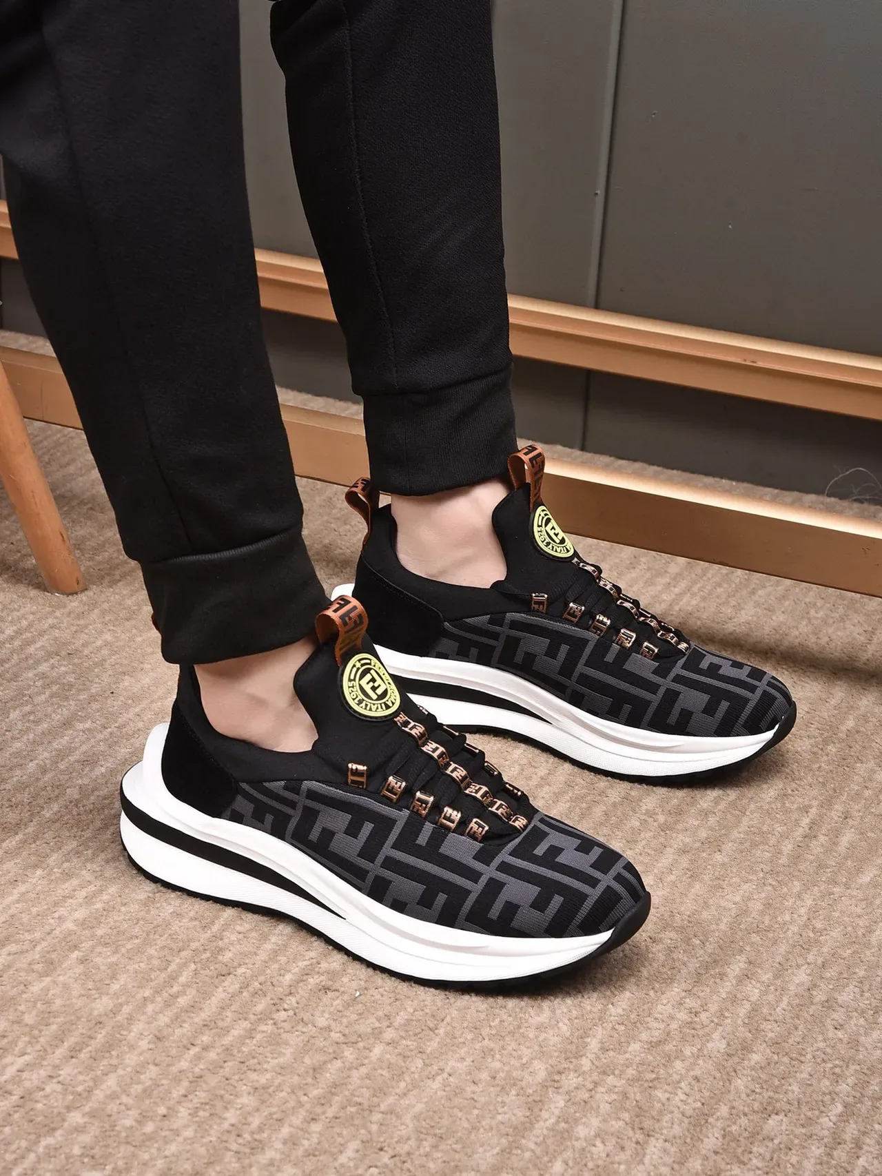 Fendi FF Monogram Slip-On Lifestyle Sneakers 4