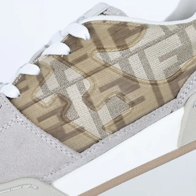 Fendi First Beige and Tan Monogram Lifestyle Sneakers 6