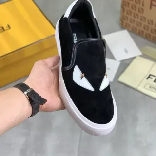 Fendi Monster Eye Suede Slip-On Lifestyle Sneakers — Fendi Lifestyle Sneakers photo from the Yupoo catalog