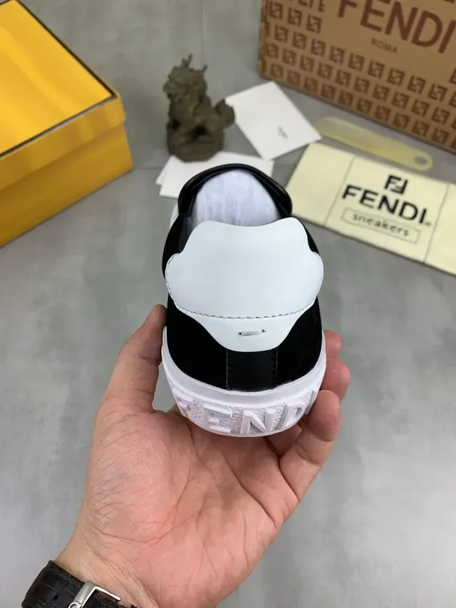 Fendi Monster Eye Suede Slip-On Lifestyle Sneakers 3