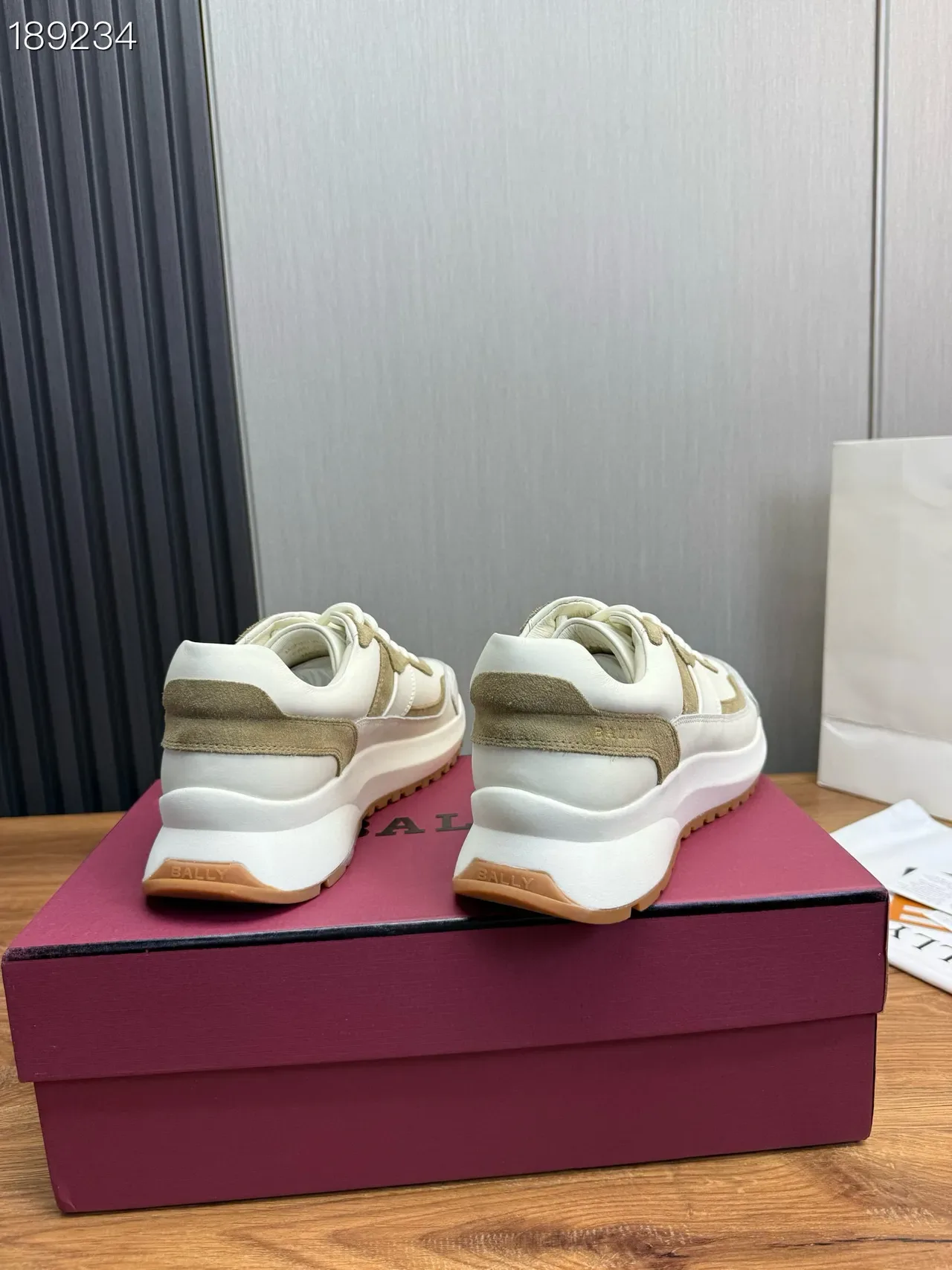 Bally White and Beige Panelled Lifestyle Sneakers 2