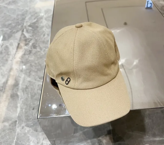 भूरा कैनवास दो बटन एडजस्टेबल बेसबॉल कैप 3