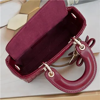 Beige Quilted Top-Handle Chain Strap Bow Accent Boston Bag 12