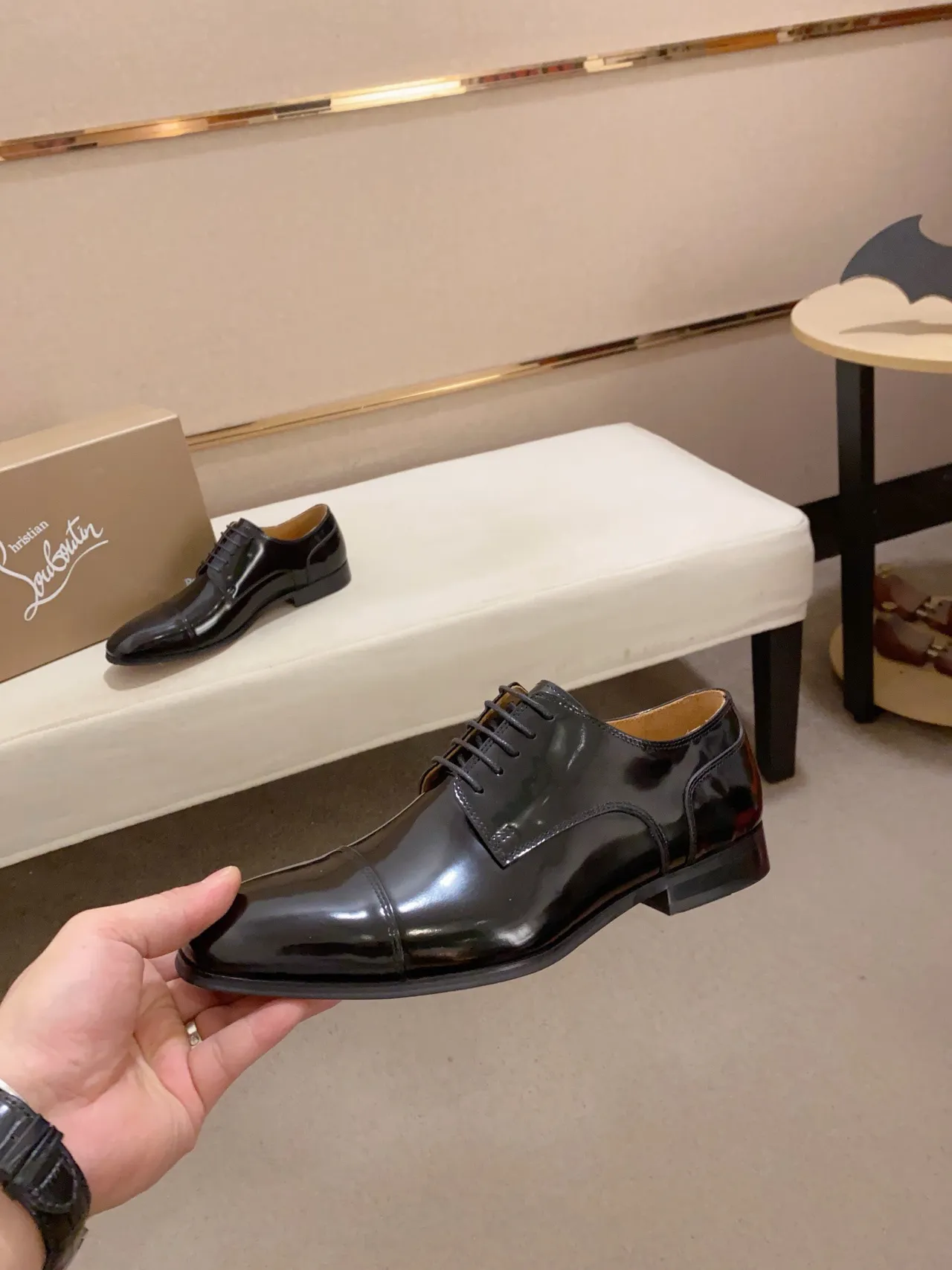 Chaussure Oxford à bout cap noir 3