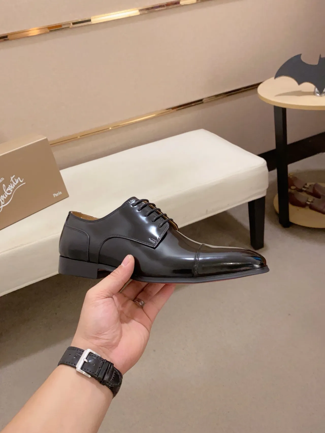 Chaussure Oxford à bout cap noir 4