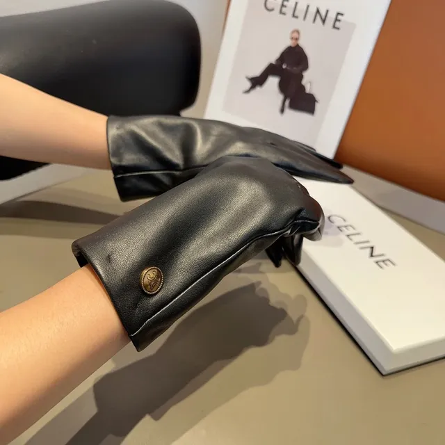 Black Gold Guantes de cuero con cierre de broche en la muñeca y acabado suave 4