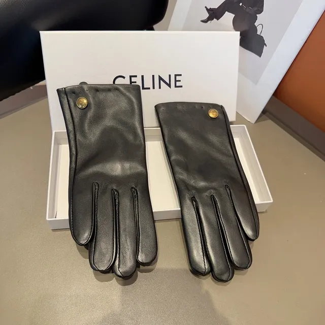 Black Gold Guantes de cuero con cierre de broche en la muñeca y acabado suave 6