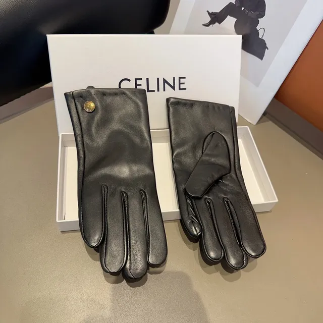 Black Gold Guantes de cuero con cierre de broche en la muñeca y acabado suave 7