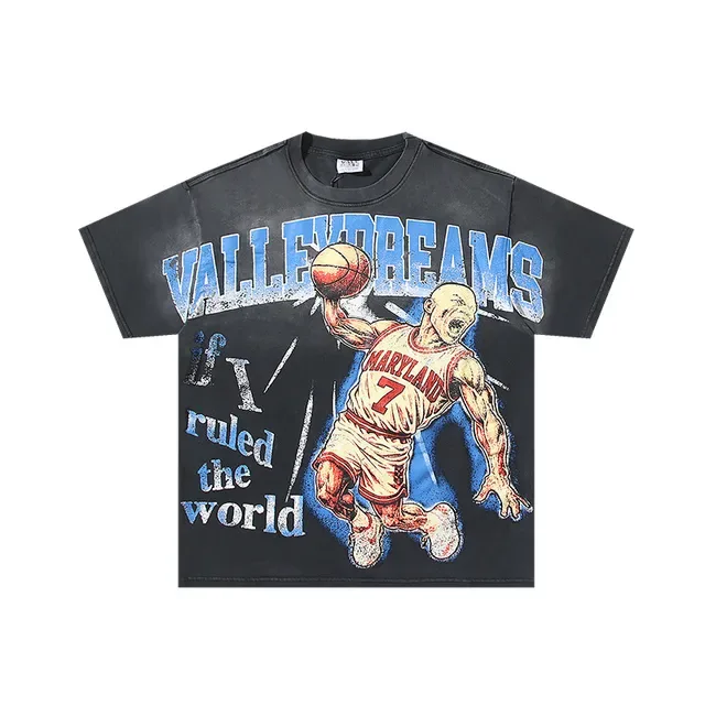 Black Graphic Basketball Illustration T-Shirt 3