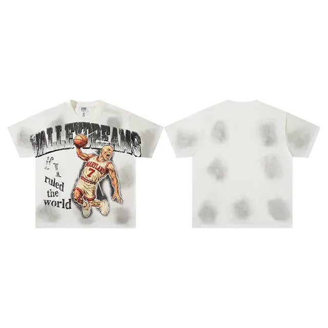 Black Graphic Basketball Illustration T-Shirt 5
