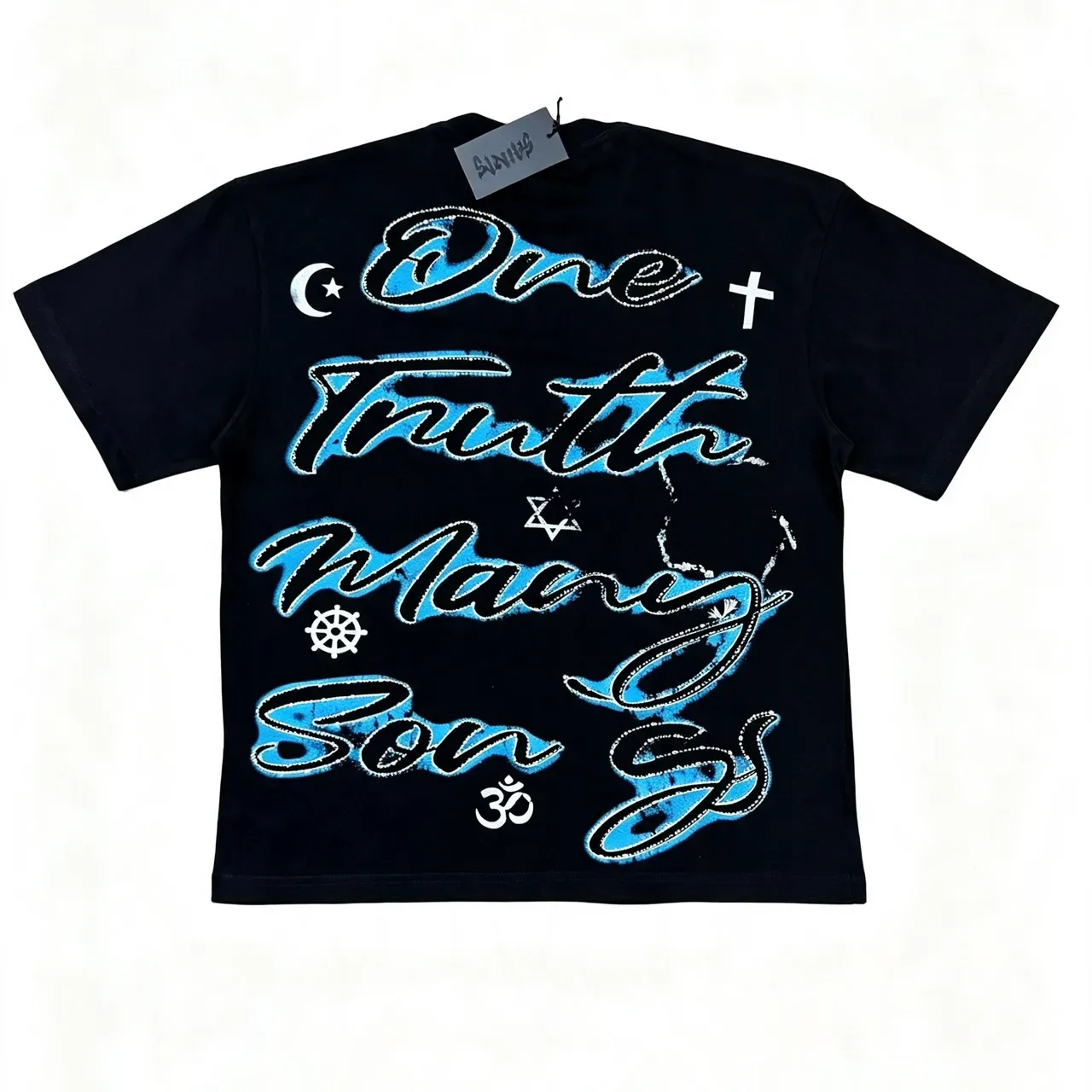 Black Graphic Print Oversized T-Shirt 4