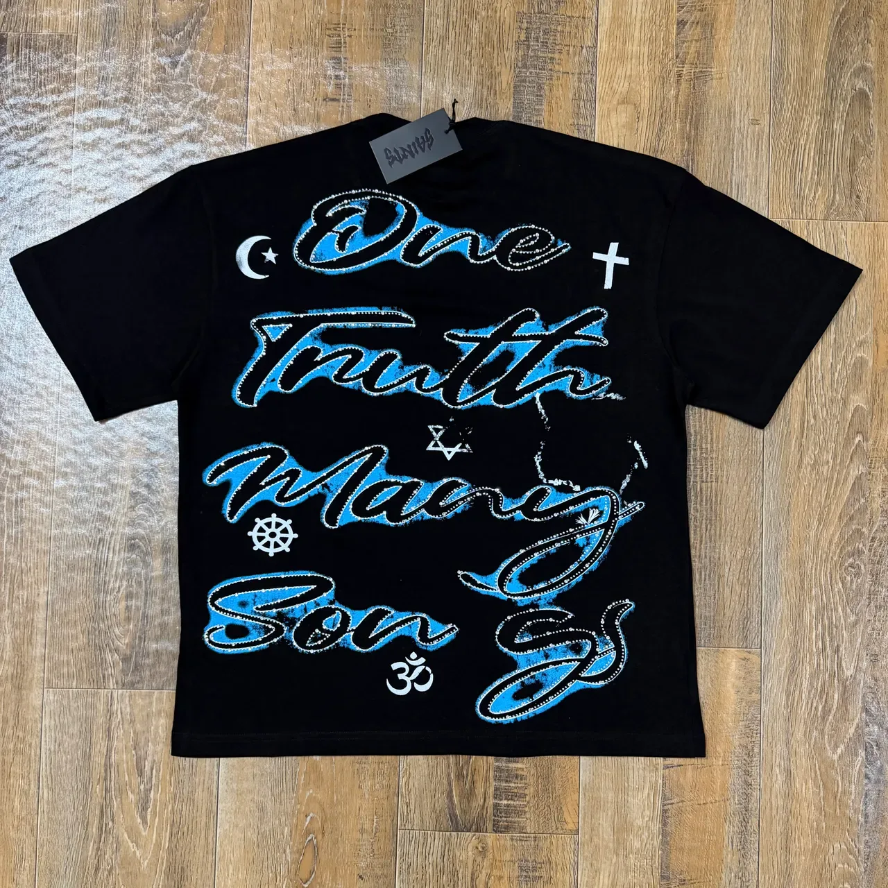 Black Graphic Print Oversized T-Shirt 7