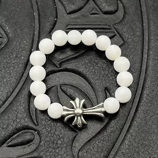 Black Silver Beaded Matte Bracelet 3