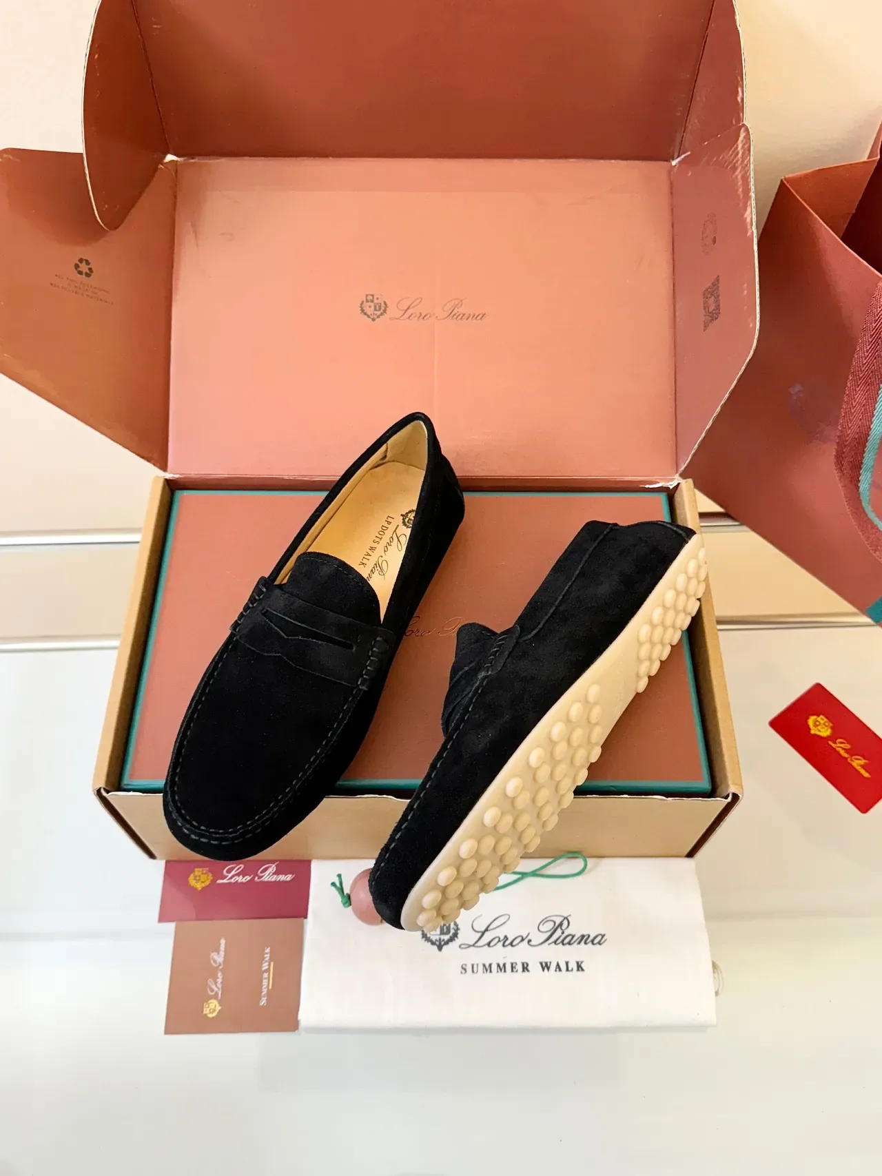 Black Suede Penny Strap Loafer 2