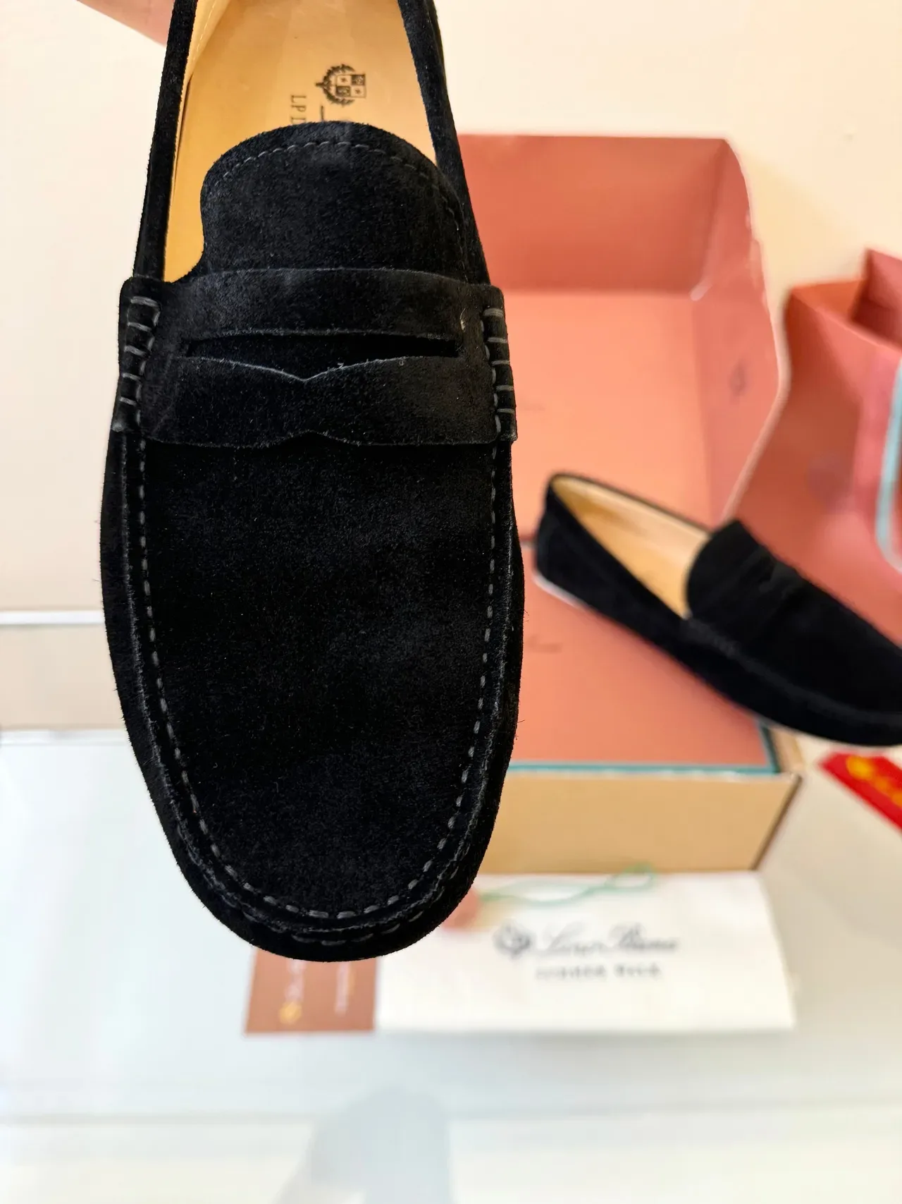 Black Suede Penny Strap Loafer 3
