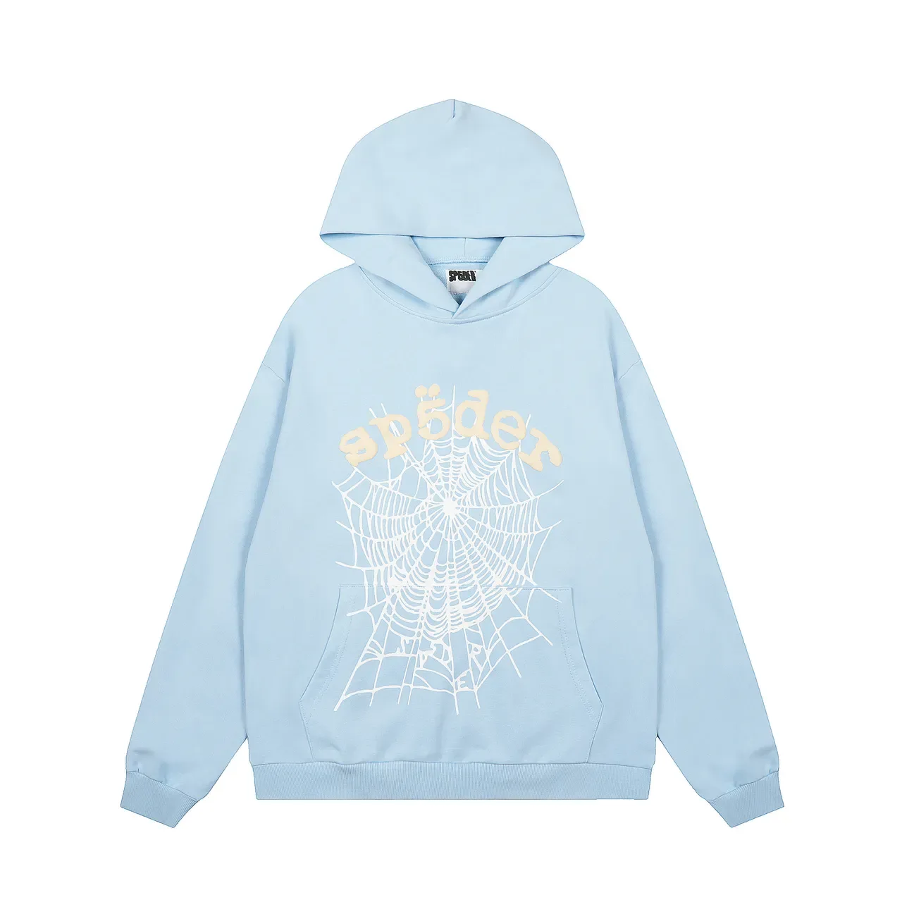 Tracksuit Oversized Hoodie Bleu et Jaune Imprimé Graphique Araignée 2