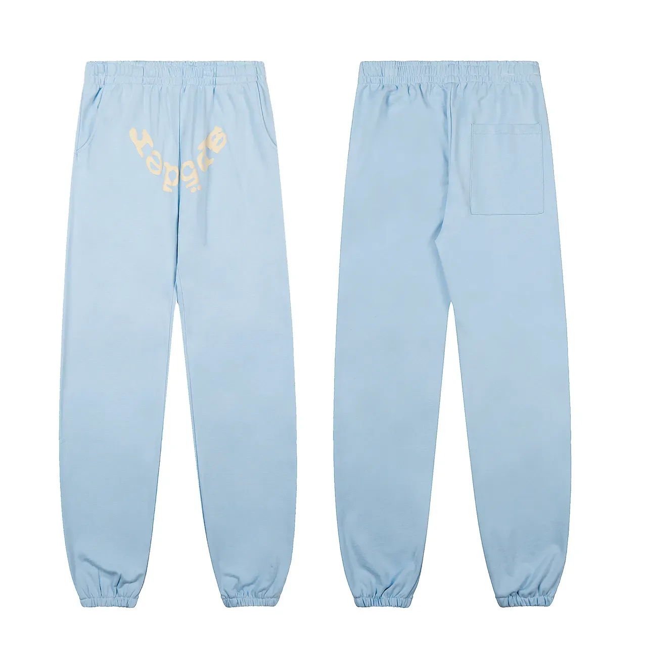 Tracksuit Oversized Hoodie Bleu et Jaune Imprimé Graphique Araignée 7