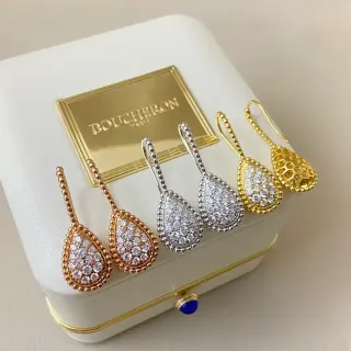 بوشرون أقراط قطرة باڤيه سلك خرز
