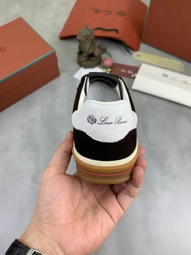 Brown Beige Suede Upper Gum Cupsole Sneakers 3