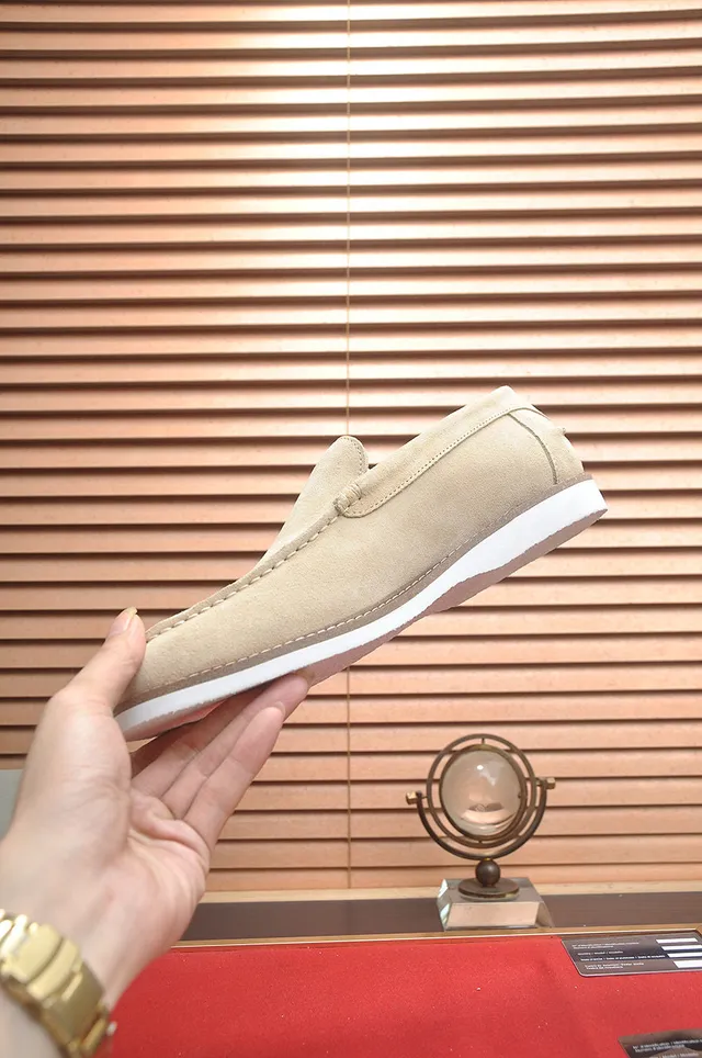 Brunello Cucinelli Beige Suede Moc-Toe Loafers 5
