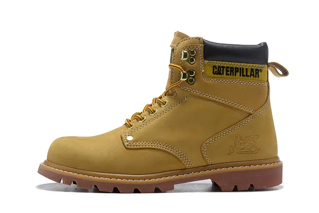 Caterpillar Work Boot Mustard Suede Rugged Lug Sole Work Boots 12