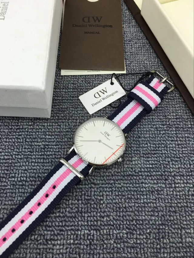 Daniel Wellington White Navy Minimalist Dial NATO Strap Quartz Watch 6
