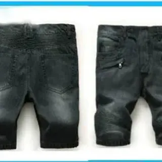 بناطيل قصيرة جينز داكنة مغسولة distressed