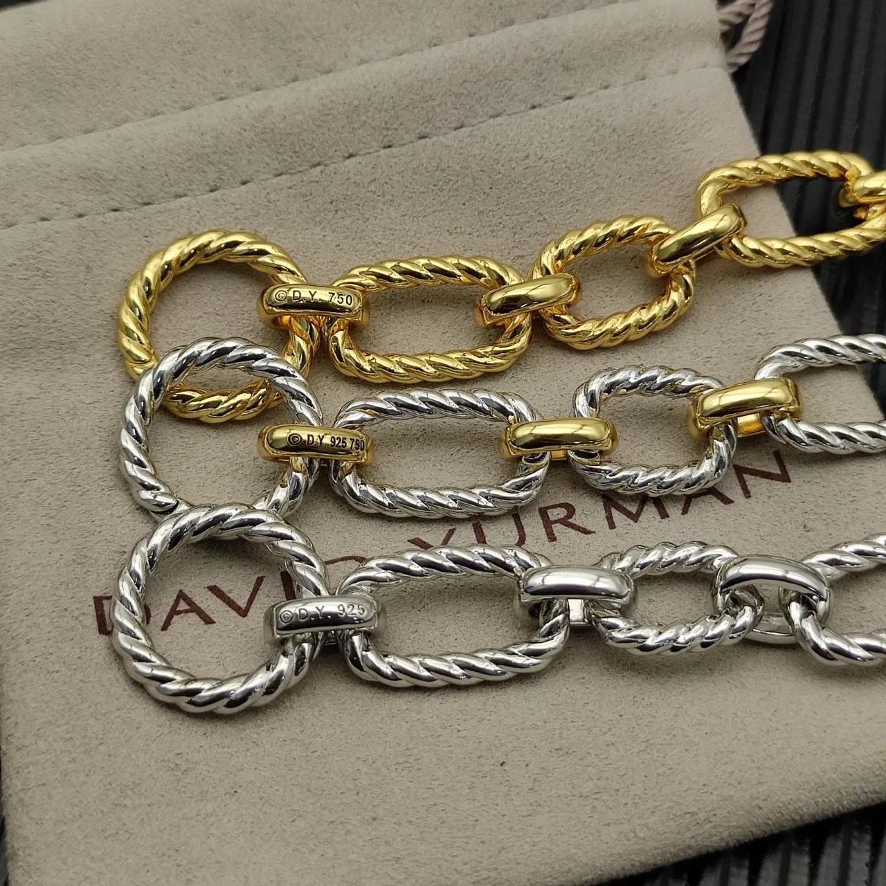 David Yurman Cable Collectibles Two-Tone Twisted Rope Bracelet 3